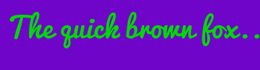 Image with Font Color 02D808 and Background Color 6F05C9